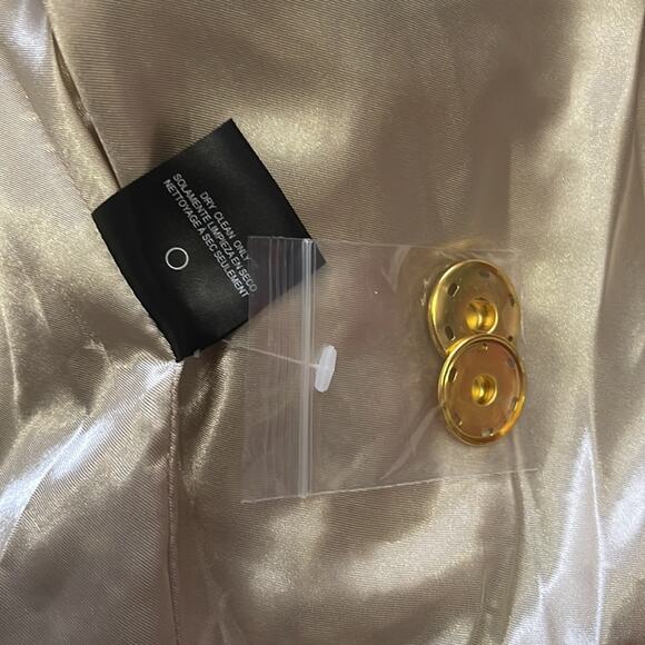 Juicy Couture Black Label Burgundy Stripe Faux Fur Button Coat Size Small - Picture 6 of 10